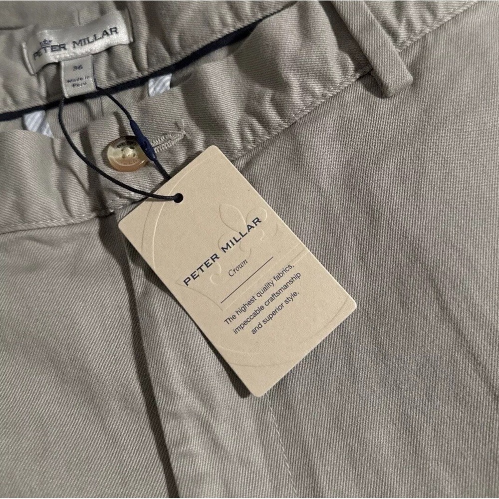 NEW Peter Millar Crown Men's Size 36x36 Mountain Grey Pilot Twill Trouser Pants